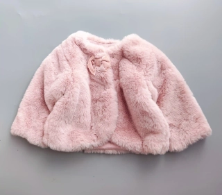Lehká bundička z umělé kožešiny Matalan vel. 74 růžová
