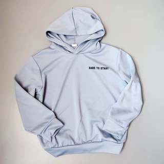 Mikina Shein vel. 122 světle modrá s kapucí