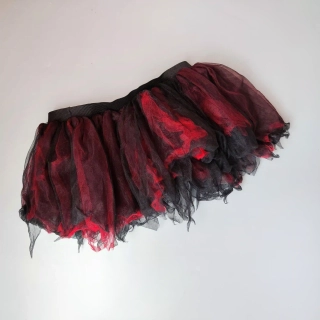 Tylová červeno černá sukně Claires vel. M/L
