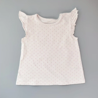 Top bez rukávů George vel. 74 bílý s puntíky