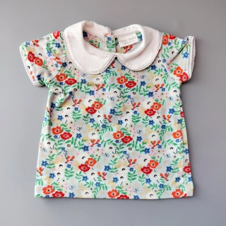 Tričko Next vek. 56 květované s límečkem