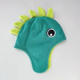 Fleecová dino čepice George vel. 1 - 3 roky zelená