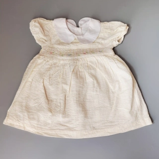 Šaty Matalan vel. 80 žluto bílé s límečkem