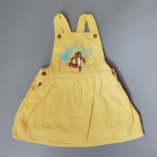 Mušelínové laclové šaty M&S vel. 68 žluté 