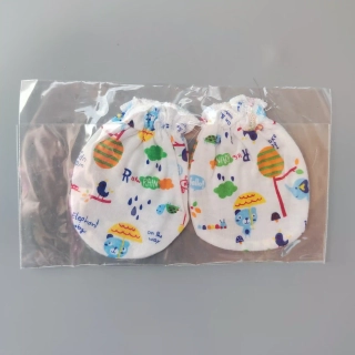 Obrázkové kojenecké rukavičky /modrý tygr dole