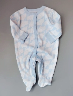 Overal Rock&Bye Baby vel. 50 modrobílý se slony