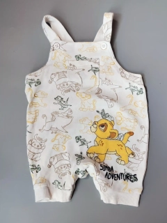 Bavlněné laclové kraťasy / letní overal Disney vel. 68 Simba bílý