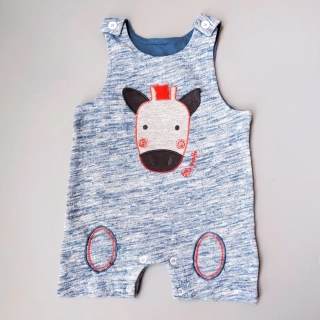 Laclové kraťasy Matalan vel. 62 modré se zvířátkem