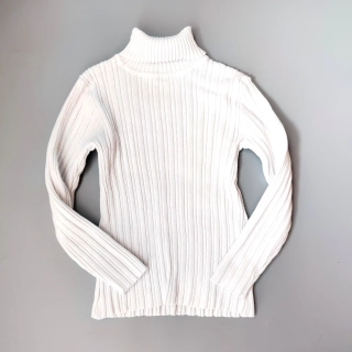 Svetřík s rolákem Nutmeg vel. 110 bílý