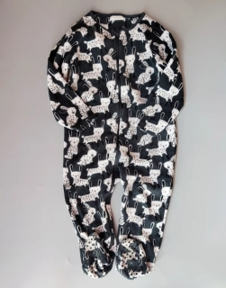 Fleecový overal Next vel. 92 černý s králíčky