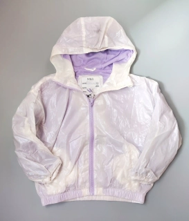 Větrovka Marks & Spencer vel. 128 fialovobílá holografická
