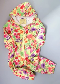 Nepromokavá tenká kombinéza Next vel. 110 pestrá květovaná