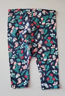 Legíny Primark vel. 62 tmavě modré květované