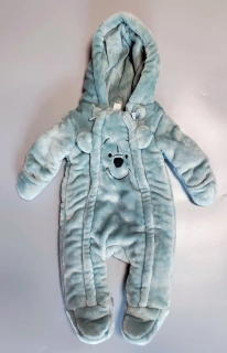 Plyšová zateplená kombinéza Disney vel. 62 tyrkysová medvídek Pú