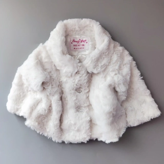 Kabátek Early Days vel. 62 bílý plyšový