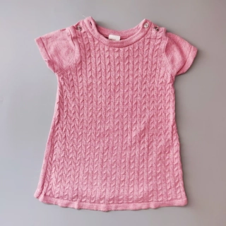 Pletené přiléhavé šaty H&M vel. 68 starorůžové