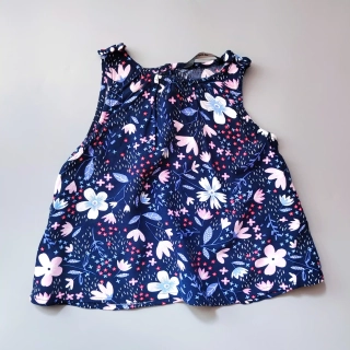 Top z viskózy George vel. 86 - 92 modrý květovaný