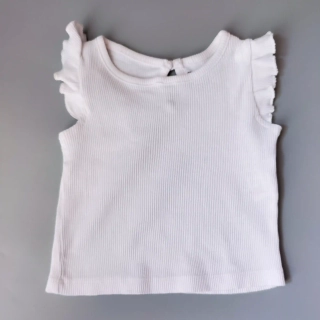 Žebrovaný top Primark vel. 62 bílý