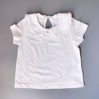 Top s límečkem H&M vel. 74 bílý