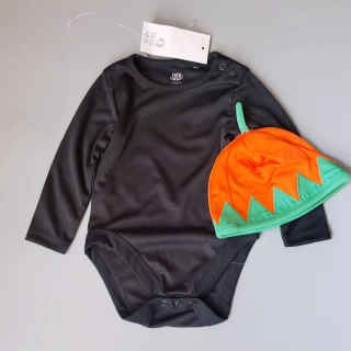 Souprava body a čepičky F&F vel. 68 černé Helloween