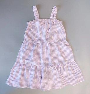 Letní šaty George vel. 152 fialovobílé s kopretinami