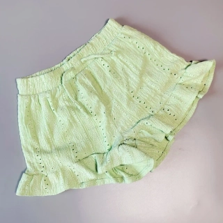 Krajkové bavlněné kraťasy Zara vel. 140 mátové