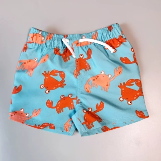 Koupací kraťasy Primark vel. 80 tyrkys s kraby