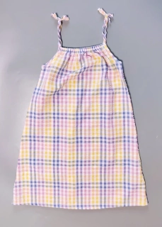 Lehké krepové šaty Nutmeg vel. 140 pastelové proužkované