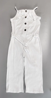 Žebrovaný letní overal River Island vel. 98 bílý