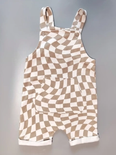 Bavlněné teplákové laclové kraťasy vel. 110 Next béžovobílé