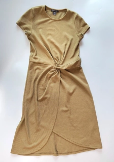 Žebrované šaty Primark vel. 146 khaki