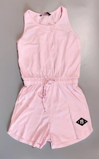 Bavlněný letní overal George vel. 140 světle růžový