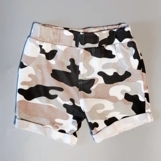 Bavlněné kraťasy Pepco vel. 74 béžové maskáčové