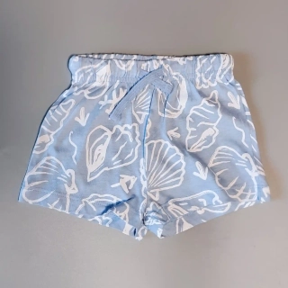 Bavlněné kraťasy So Cute vel. 74 světle modré s mušlemi
