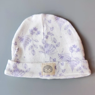 Čepička So CUte z bio bavlny vel. 62 bílo fialová 