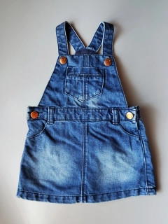 Džínové laclové šaty Matalan vel. 74 tmavě modré