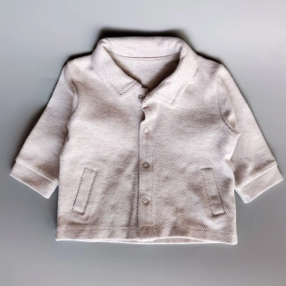Mikinový kabátek Matalan vel. 62 šedý žebrovaný