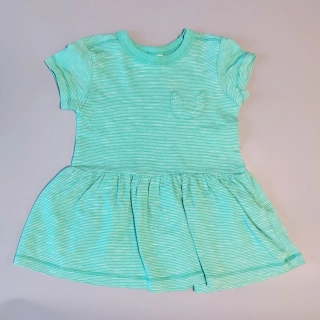 Bavlněné šaty Next vel. 74 zelené proužkované
