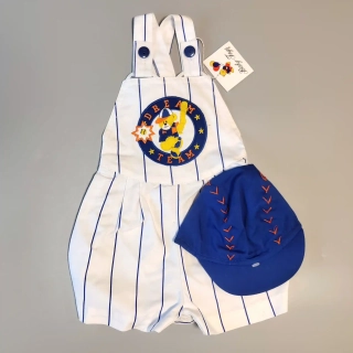 Souprava Baby Togs vel. 6 měsíců baseballové lacláče a čepička