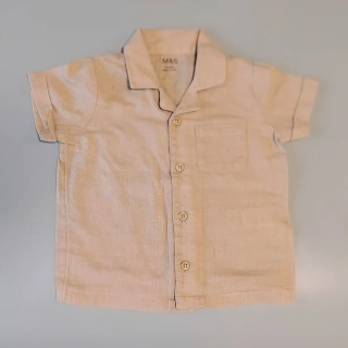 Lněná košile Marks & Spencer vel. 74 béžová