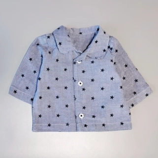 Košile George vel. First size - 56 modrá s hvězdičkami