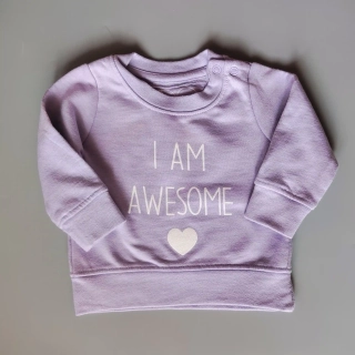 Mikina Primark vel. 74 lila s nápisem