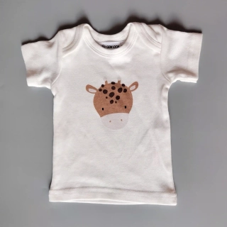 Tričko Gem Look vel. 0 - 6 měs krémové s žirafou