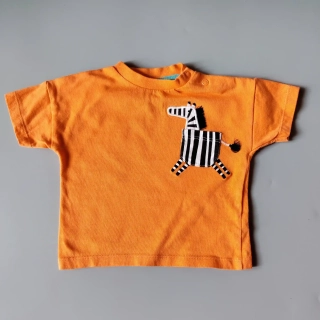 Tričko F&F vel. 62 oranžové se zebrou