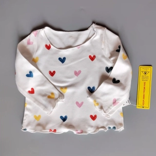 Tričko Shein vel. 68 bílé se srdíčky