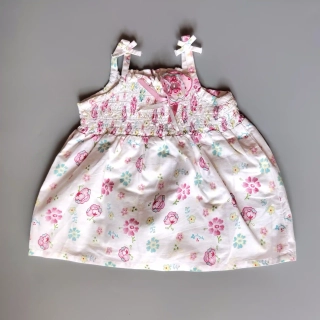 Letní top Matalan vel. 74 bílý s květinami