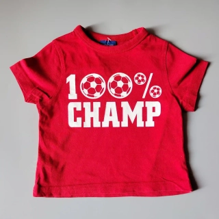 Tričko s krátkým rukávem Cheorkee vel. 74 červené fotbal