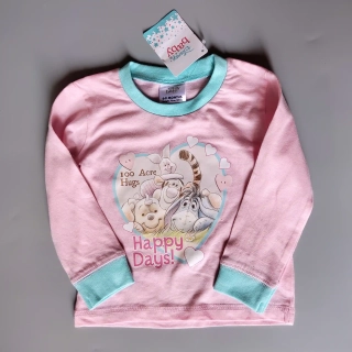 Tričko s dlouhým rukávem Disney vel. 74 růžové se srdíčkem