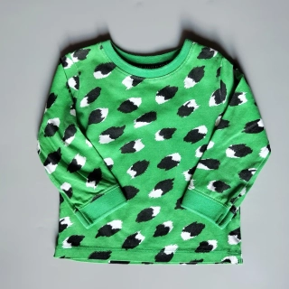 Tričko s dlouhým rukávem Baker vel. 86 zelené vzorované