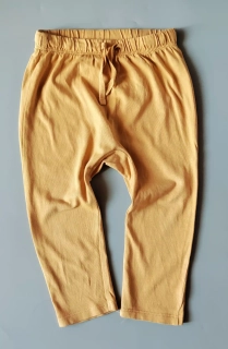 Tenké bavlněné tepláky H&M vel. 86 hořčicové